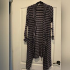Free People Navy & teak knit Striped Cardigan